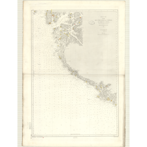 Carte marine ancienne - 3484 - UDSIRE, LINDESNAES - NORVEGE (Côte Ouest) - ATLANTIQUE, NORD (Mer) - (1876 - 1998)