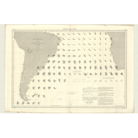 Reproduction carte marine ancienne - 3496 - ATLANTIQUE (Partie Sud) - (1876 - ?)