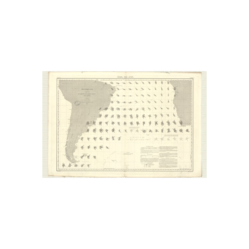 Carte marine ancienne - 3496 - Atlantique (Partie Sud) - (1876 - ?)
