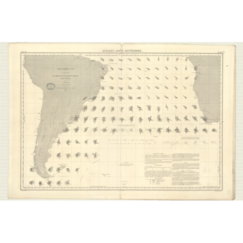 Reproduction carte marine ancienne - 3497 - ATLANTIQUE (Partie Sud) - (1876 - ?) Reproduction carte marine ancienne - 3497 - ATLANTIQUE (Partie Sud) - (1876 - ?)