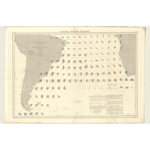 Carte marine ancienne - 3498 - Atlantique (Partie Sud) - (1876 - ?)