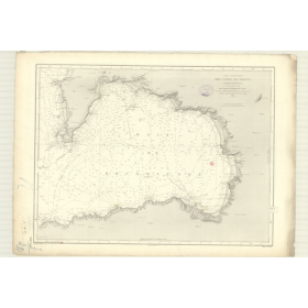 Reproduction carte marine ancienne Shom - 3507 - d'UARNENEZ (Baie) - FRANCE (Côte Ouest) - Atlantique - (1876 - 1909)