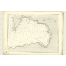 Reproduction carte marine ancienne - 3507 - DOUARNENEZ (Baie) - FRANCE (Côte Ouest) - ATLANTIQUE - (1876 - 1909)