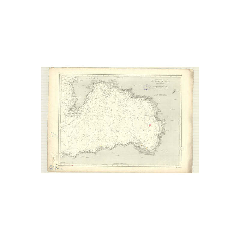 Carte marine ancienne - 3507 - d'UARNENEZ (Baie) - FRANCE (Côte Ouest) - Atlantique - (1876 - 1909)