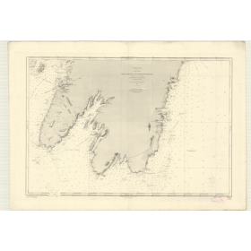 Reproduction carte marine ancienne - 3513 - TERRE-NEUVE (Côte Sud-Est), BULL (Baie), PLAISANCE (Havre) - CANADA (Côte Est) - ATL