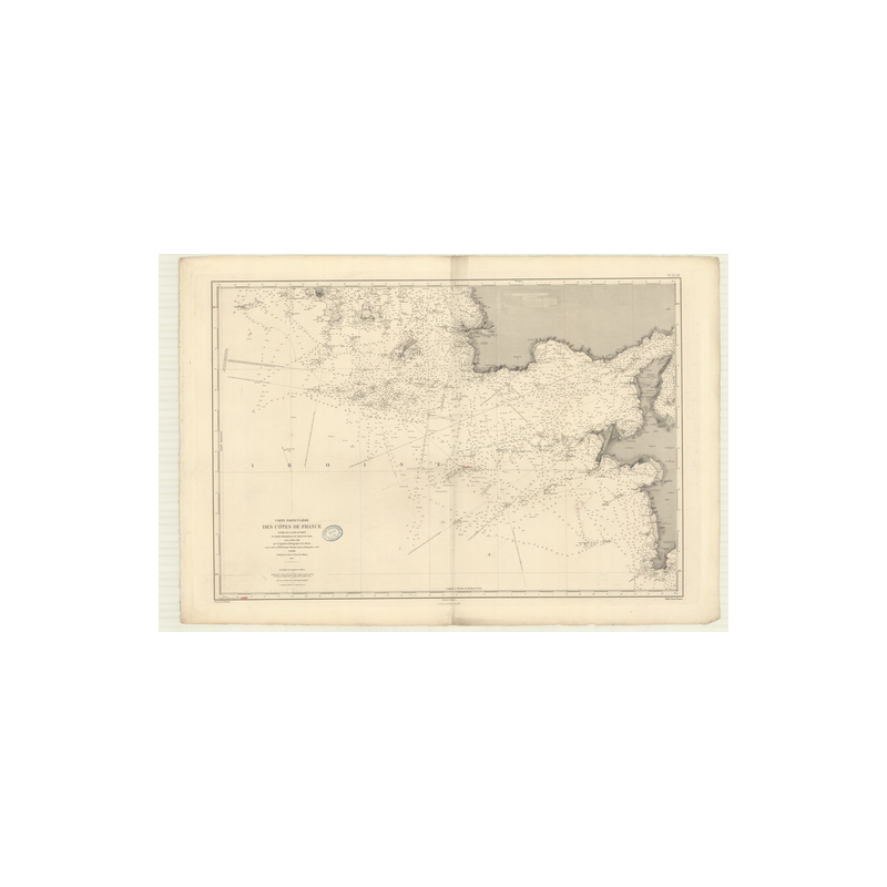 Carte marine ancienne - 3521 - BREST (Abords) - FRANCE (Côte Ouest) - ATLANTIQUE, IROISE (Mer) - (1877 - 1907)