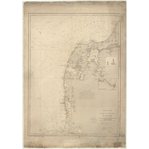 Reproduction carte marine ancienne - 3523 - SKAGERRAK, JUTLAND (Côte Nord), HIRSHALS, BLAAVAND (Pointe) - DANEMARK (Côte Nord) - Reproduction carte marine ancienne - 3523 - SKAGERRAK, JUTLAND (Côte Nord), HIRSHALS, BLAAVAND (Pointe) - DANEMARK (Côte Nord) -