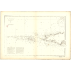 Reproduction carte marine ancienne - 3525 - SEIN (Chaussée), SEIN (Raz) - FRANCE (Côte Ouest) - ATLANTIQUE, IROISE (Mer) - (1877
