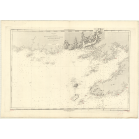 Carte marine ancienne - 3526 - TERRE-NEUVE (Côte Sud), BURGEO (île), GRAND BURIN (île) - CANADA (Côte Est) - ATLANTIQUE, AMERIQU