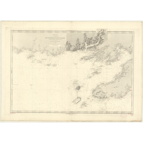 Reproduction carte marine ancienne - 3526 - TERRE-NEUVE (Côte Sud), BURGEO (île), GRAND BURIN (île) - CANADA (Côte Est) - ATLANT