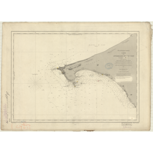 Reproduction carte marine ancienne - 3579 - CAP-VERT (Abords), DAKAR (Abords), CAYAR, NAZE (Cap) - SENEGAL - ATLANTIQUE, AFRIQUE Reproduction carte marine ancienne - 3579 - CAP-VERT (Abords), DAKAR (Abords), CAYAR, NAZE (Cap) - SENEGAL - ATLANTIQUE, AFRIQUE