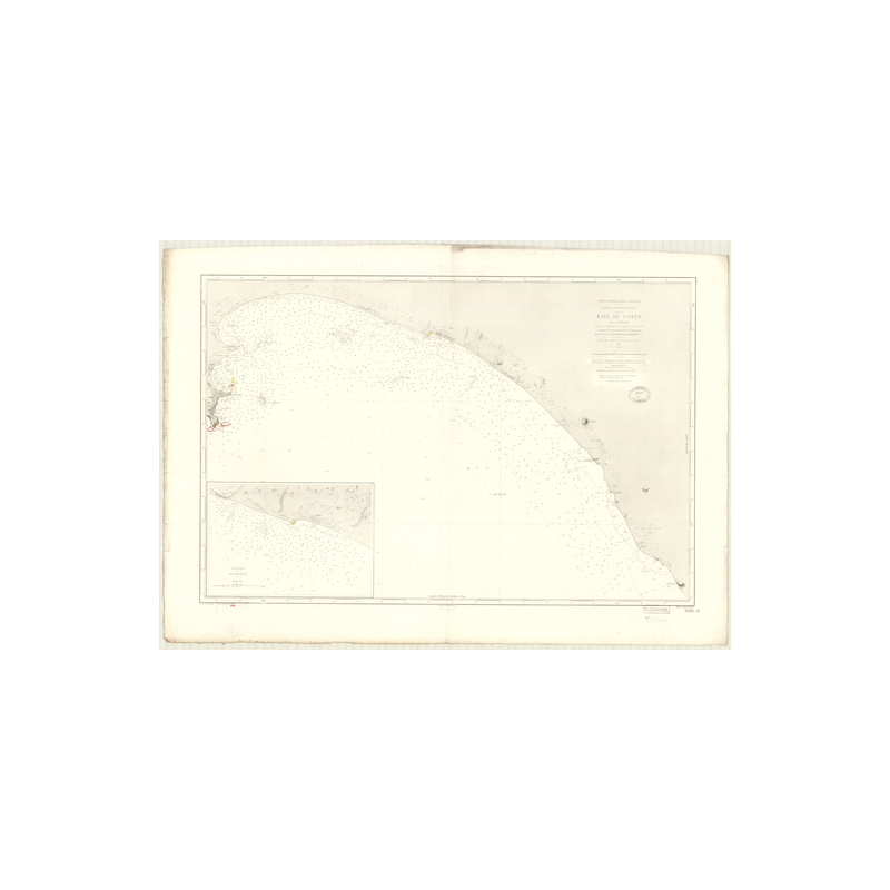 Carte marine ancienne - 3592 - GOREE (Baie) - SENEGAL - ATLANTIQUE, AFRIQUE (Côte Ouest) - (1877 - 1940)