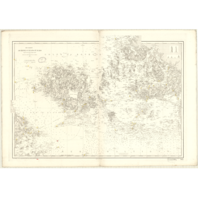 Reproduction carte marine ancienne Shom - 3624 - BOTHNIE (Golfe), ALAND (îles), ABO (îles) - - BALTIQUE (Mer) - (1878