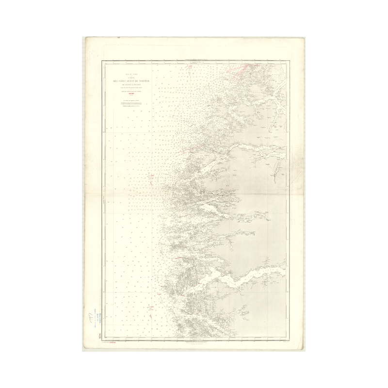 Reproduction carte marine ancienne - 3628 - FEYEO, RUNDO - NORVEGE (Côte Ouest) - ATLANTIQUE, NORD (Mer) - (1878 - 1987)