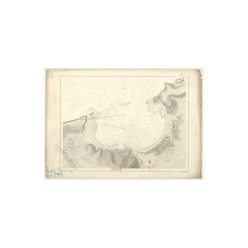 Reproduction carte marine ancienne - 3647 - GASCOGNE (Golfe), SAINT-JEAN-DE-LUZ (Baie) - FRANCE (Côte Ouest) - ATLANTIQUE - (187
