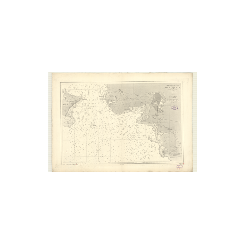 Reproduction carte marine ancienne - 3694 - LA ROCHELLE (Baie) - FRANCE (Côte Ouest) - ATLANTIQUE - (1879 - ?)