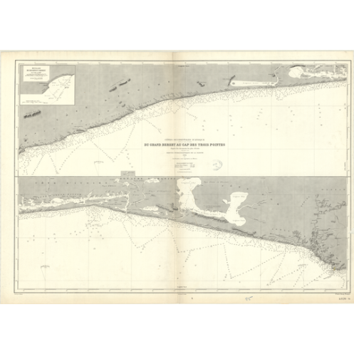 Reproduction carte marine ancienne - 4820 - BEREBY (Grand), TROIS POINTES (Cap), BEREBY - COTE D'IVOIRE - ATLANTIQUE, AFRIQUE (C Reproduction carte marine ancienne - 4820 - BEREBY (Grand), TROIS POINTES (Cap), BEREBY - COTE D'IVOIRE - ATLANTIQUE, AFRIQUE (C