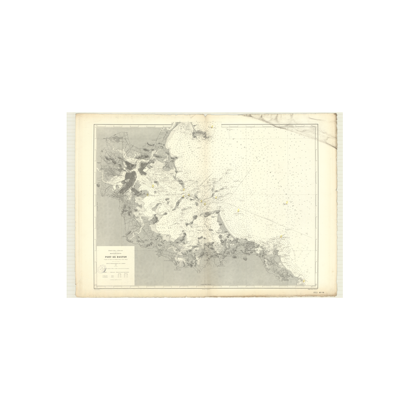Reproduction carte marine ancienne - 4821 - BOSTON (Port) - ETATS-UNIS (Côte Est), MASSACHUSETTS - ATLANTIQUE, AMERIQUE DU NORD
