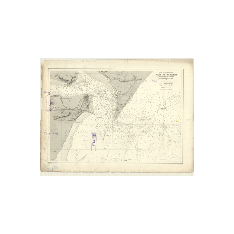 Reproduction carte marine ancienne - 5028 - TEXEL (Passes), LE HELDER (Rade) - HOLLANDE - ATLANTIQUE, NORD (Mer) - (1898 - 1979)