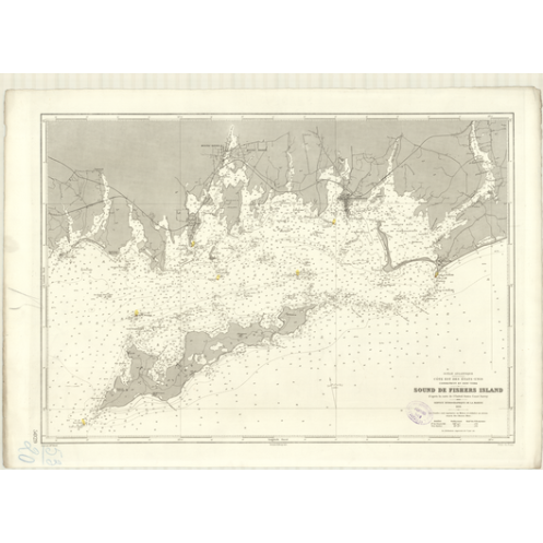 Reproduction carte marine ancienne - 5029 - FISHERS ISLANDS (Sound), PECHEOAS (île - Détroit) - ETATS-UNIS (Côte Est) - ATLANTIQ Reproduction carte marine ancienne - 5029 - FISHERS ISLANDS (Sound), PECHEOAS (île - Détroit) - ETATS-UNIS (Côte Est) - ATLANTIQ