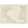 Reproduction carte marine ancienne - 5279 - ANGLETERRE, FRANCE, ESPAGNE, PORTUGAL - ATLANTIQUE, AMERIQUE DU NORD (Côte Est), AME