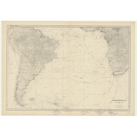 Reproduction carte marine ancienne - 5280 - ATLANTIQUE, AMERIQUE DU SUD, AFRIQUE (Côte Ouest) - (1907 - ?)