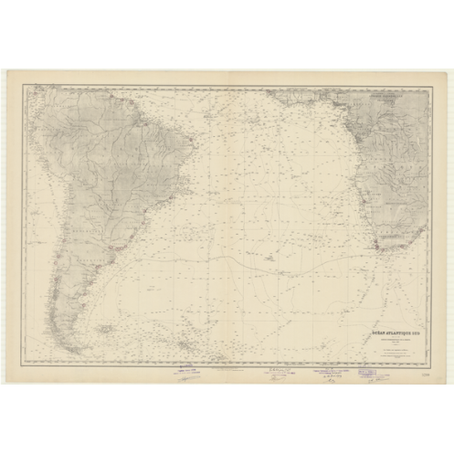 Reproduction carte marine ancienne - 5280 - ATLANTIQUE, AMERIQUE DU SUD, AFRIQUE (Côte Ouest) - (1907 - ?) Reproduction carte marine ancienne - 5280 - ATLANTIQUE, AMERIQUE DU SUD, AFRIQUE (Côte Ouest) - (1907 - ?)