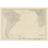 Reproduction carte marine ancienne - 5280 - ATLANTIQUE, AMERIQUE DU SUD, AFRIQUE (Côte Ouest) - (1907 - ?)