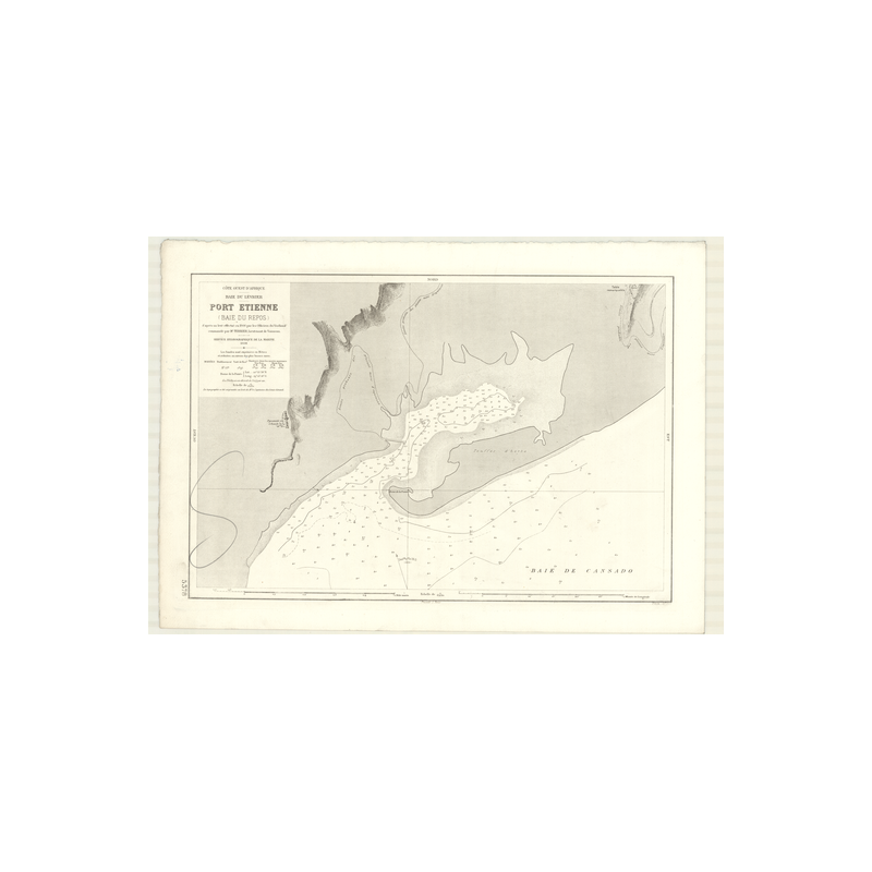 Reproduction carte marine ancienne - 5378 - LEVRIER (Baie), REPOS (Baie), PORT ETIENNE, NOUADHIBOU (Port) - MAURITANIE - ATLANTI