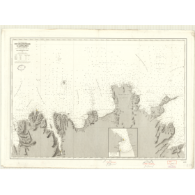 Reproduction carte marine ancienne - 5379 - AKREYRI (Port), SIGLUFJORDR, LANGANES - ISLANDE (Côte Nord) - ATLANTIQUE, NORVEGE (M