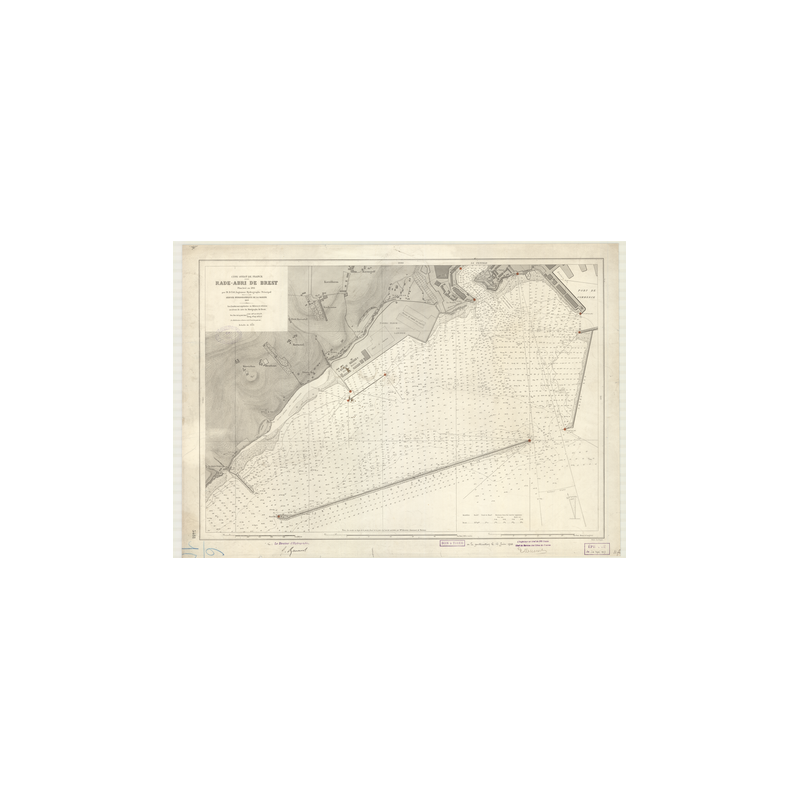 Reproduction carte marine ancienne - 5481 - BREST (Rade) - FRANCE (Côte Ouest) - ATLANTIQUE - (1913 - ?)