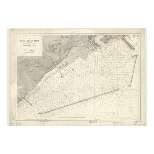 Reproduction carte marine ancienne - 5481 - BREST (Rade) - FRANCE (Côte Ouest) - ATLANTIQUE - (1913 - ?) Reproduction carte marine ancienne - 5481 - BREST (Rade) - FRANCE (Côte Ouest) - ATLANTIQUE - (1913 - ?)
