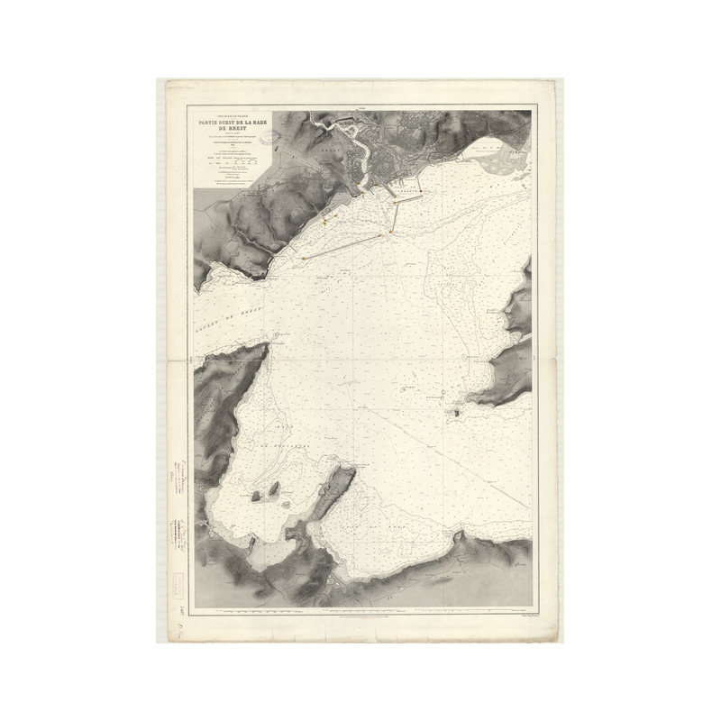 Reproduction carte marine ancienne - 5497 - BREST (Rade) - FRANCE (Côte Ouest) - ATLANTIQUE - (1918 - ?)