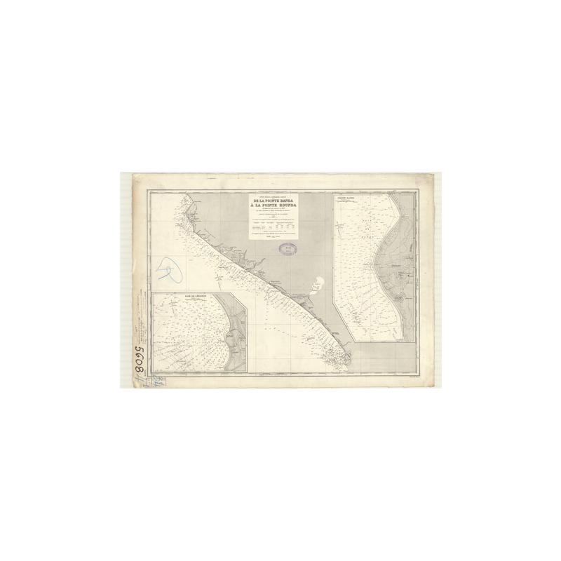 Reproduction carte marine ancienne - 5608 - BANDA (Pointe), KOUNDA (Pointe) - GABON - ATLANTIQUE, AFRIQUE (Côte Ouest) - (1923 -