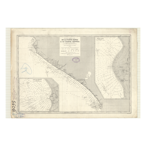 Reproduction carte marine ancienne - 5608 - BANDA (Pointe), KOUNDA (Pointe) - GABON - ATLANTIQUE, AFRIQUE (Côte Ouest) - (1923 - Reproduction carte marine ancienne - 5608 - BANDA (Pointe), KOUNDA (Pointe) - GABON - ATLANTIQUE, AFRIQUE (Côte Ouest) - (1923 -