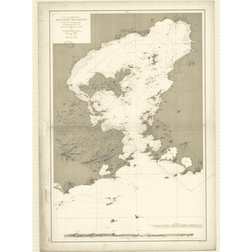 Reproduction carte marine ancienne - 5610 - RIO DE JANEIRO (Baie), GUANABARA (Baie) - BRESIL - ATLANTIQUE, AMERIQUE DU SUD (Côte Reproduction carte marine ancienne - 5610 - RIO DE JANEIRO (Baie), GUANABARA (Baie) - BRESIL - ATLANTIQUE, AMERIQUE DU SUD (Côte