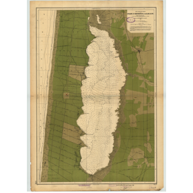Reproduction carte marine ancienne - 5722 - HOURTIN (Etang), CARCANS (Etang) - FRANCE (Côte Ouest) - ATLANTIQUE - (1931 - ?)