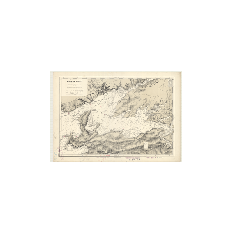 Reproduction carte marine ancienne - 6098 - BREST (Rade) - FRANCE (Côte Ouest) - ATLANTIQUE - (1953 - ?)