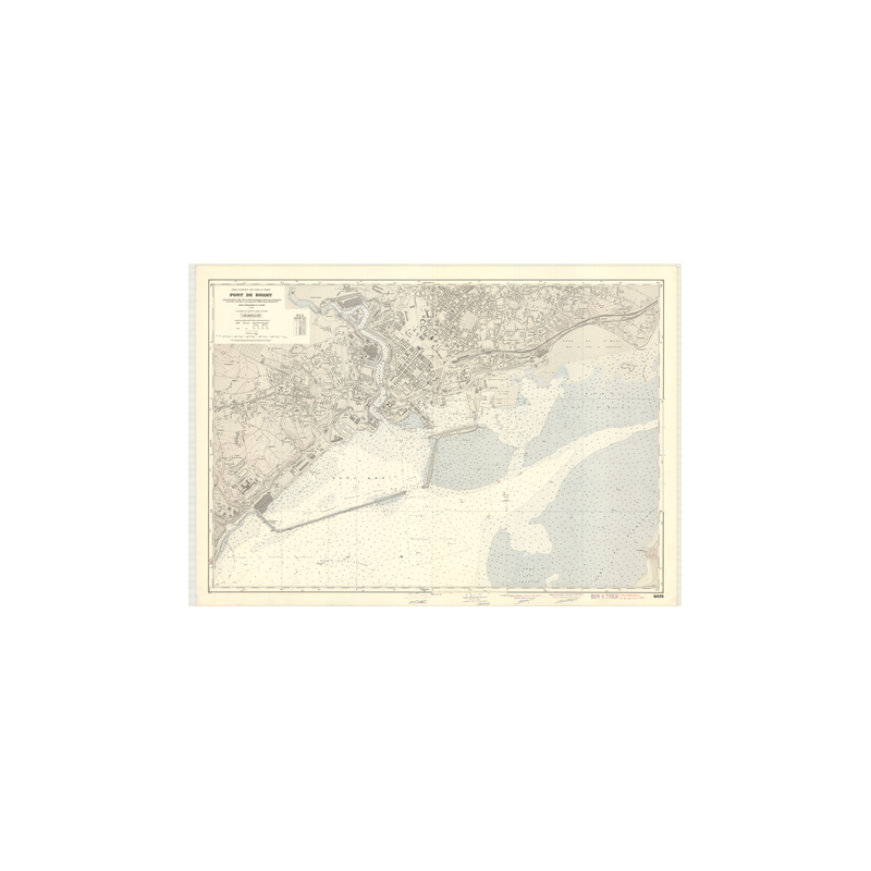 Reproduction carte marine ancienne - 6426 - BREST (Port) - FRANCE (Côte Ouest) - ATLANTIQUE - (1966 - ?)