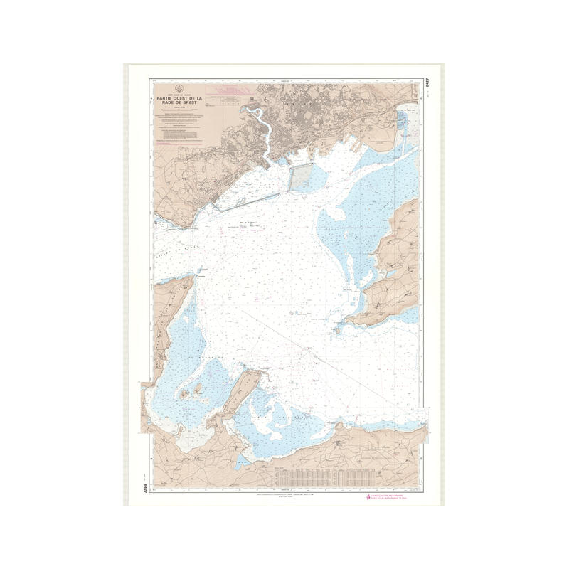 Reproduction carte marine ancienne - 6427 - BREST (Rade) - FRANCE (Côte Ouest) - ATLANTIQUE - (1968 - ?)