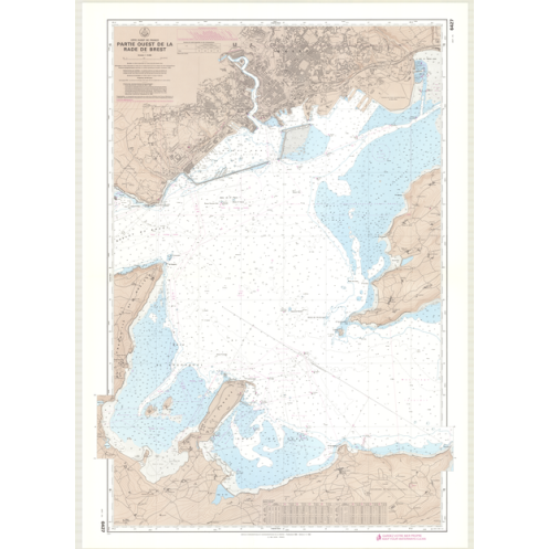 Reproduction carte marine ancienne - 6427 - BREST (Rade) - FRANCE (Côte Ouest) - ATLANTIQUE - (1968 - ?) Reproduction carte marine ancienne - 6427 - BREST (Rade) - FRANCE (Côte Ouest) - ATLANTIQUE - (1968 - ?)