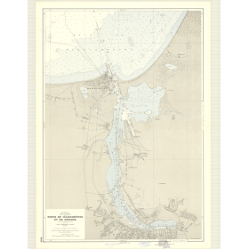 Reproduction carte marine ancienne - 6456 - WARNEMUNDE (Port), ROSTOCK (Port) - ALLEMAGNE - ATLANTIQUE, BALTIQUE (Mer) - (1963 -