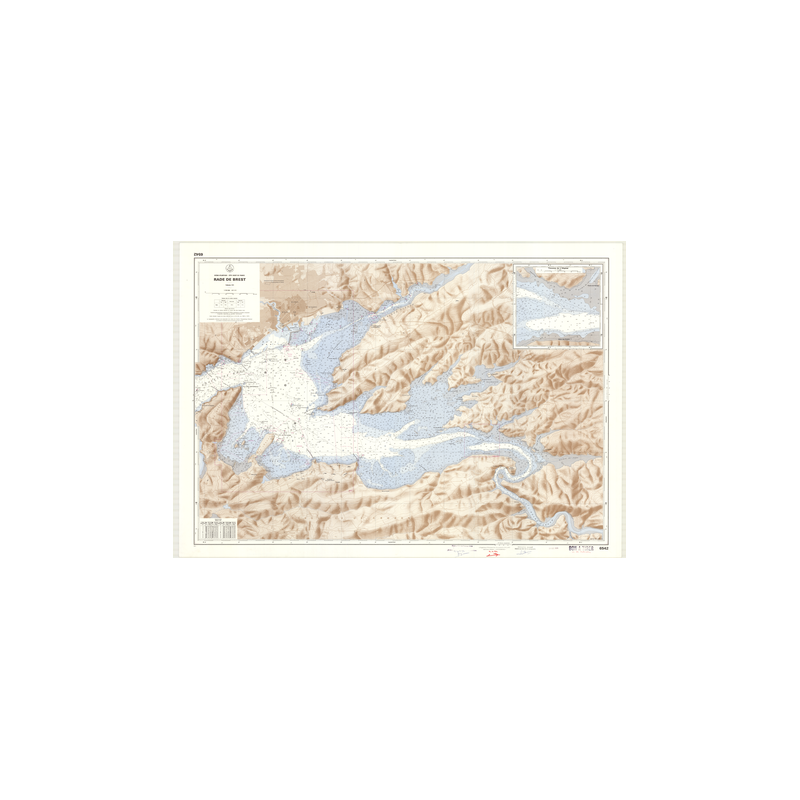 Reproduction of old nautical chart - 6542 - BREST (Rade) - FRANCE (Côte Ouest) - ATLANTIQUE - (1974 - ?)