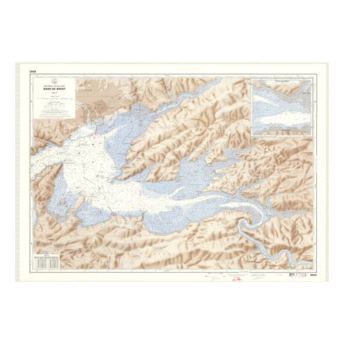 Reproduction of old nautical chart - 6542 - BREST (Rade) - FRANCE (Côte Ouest) - ATLANTIQUE - (1974 - ?)