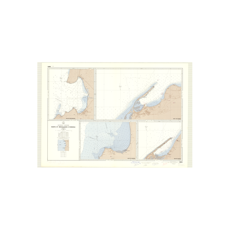 Reproduction carte marine ancienne - 6644 - MOCAMEDES (Baie) - ANGOLA - ATLANTIQUE, AFRIQUE (Côte Ouest) - (1976 - 2012)