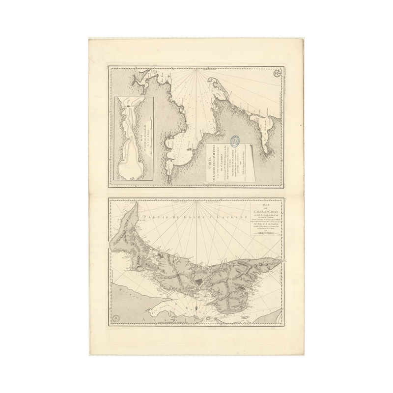 Reproduction carte marine ancienne - 329_1A - SAINT-LAURENT (Golfe), SAINT-JEAN (île), PRINCE EDOUARD (île) - ATLANTIQUE - (1778