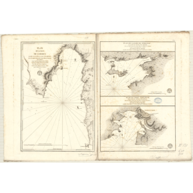Reproduction carte marine ancienne Shom - 331_1A - SAINT-LAURENT (Golfe), CAP BRETON (île - Côte Est), GABARUS (Baie)