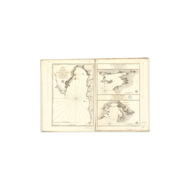 Reproduction carte marine ancienne - 331_1A - SAINT-LAURENT (Golfe), CAP BRETON (île - Côte Est), GABARUS (Baie) - ATLANTIQUE -