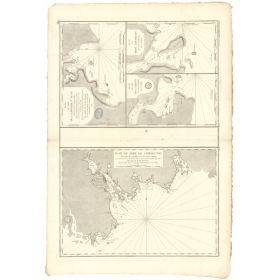 Reproduction carte marine ancienne Shom - 334_1C - NOUVELLE-ECOSSE (Côte Est), CHIBOUCTOU (Port), HALIFAX (Port), ACADI