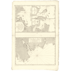 Reproduction carte marine ancienne Shom - 334_1C - NOUVELLE-ECOSSE (Côte Est), CHIBOUCTOU (Port), HALIFAX (Port), ACADI